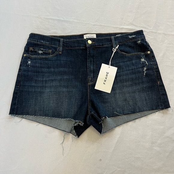 NWT FRAME Women’s “Le Cutoff” Denim Shorts, Size 34 - Picture 1 of 7